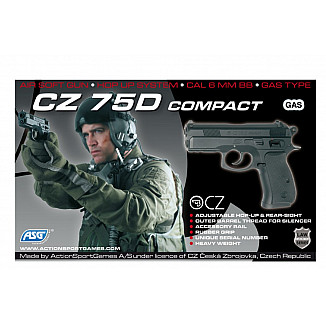 Airsoft pistol ASG CZ 75D Compact 6mm Gas (15885)