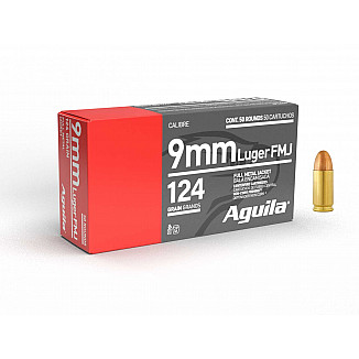 Cartridges 9x19 Aguila FMJ 124gr