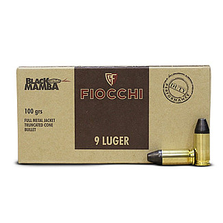 Cartridges 9x19 Fiocchi Black Mamba 100gr