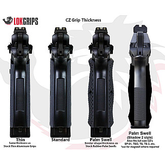 Lok Grips PSB CZ S2 Color-Fill w/Liner Black/Blue