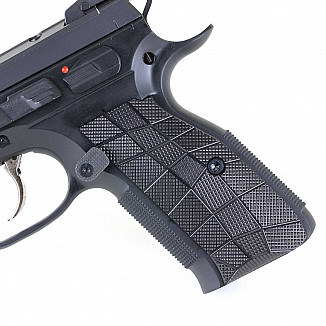 BRASS GridLOK Grips for CZ Shadow 2, Black
