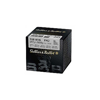 Cartridges .308 S&B FMJ 147gr (50rd box)