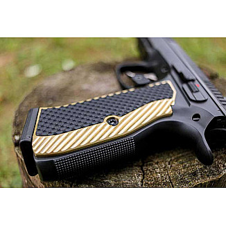 Brass Thin Lok CZ Shadow 2 Grips (Brass/G10)