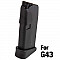 Γεμιστήρας Glock 43 9x19 6rd με προέκταση