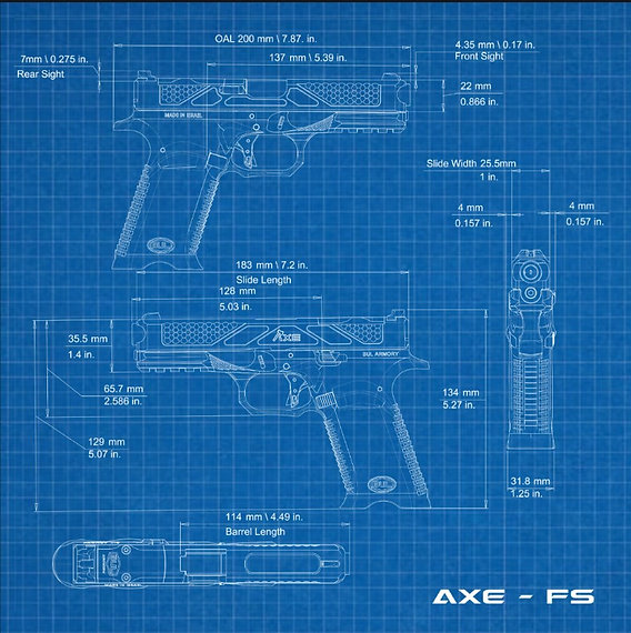 Pistol BUL AXE FS 9x19