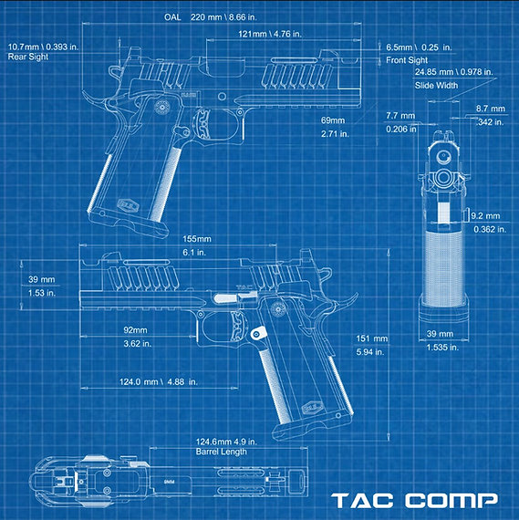 Pistol BUL SAS II TAC 5'' G2 (black) 9x19 