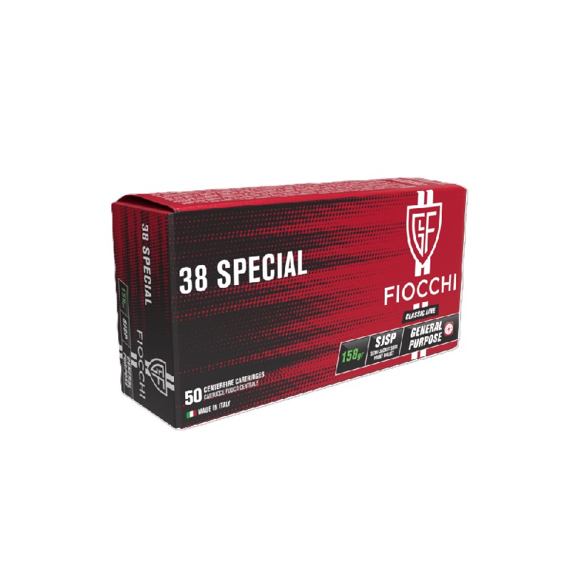 Cartridges .38 Fiocchi SP 158gr