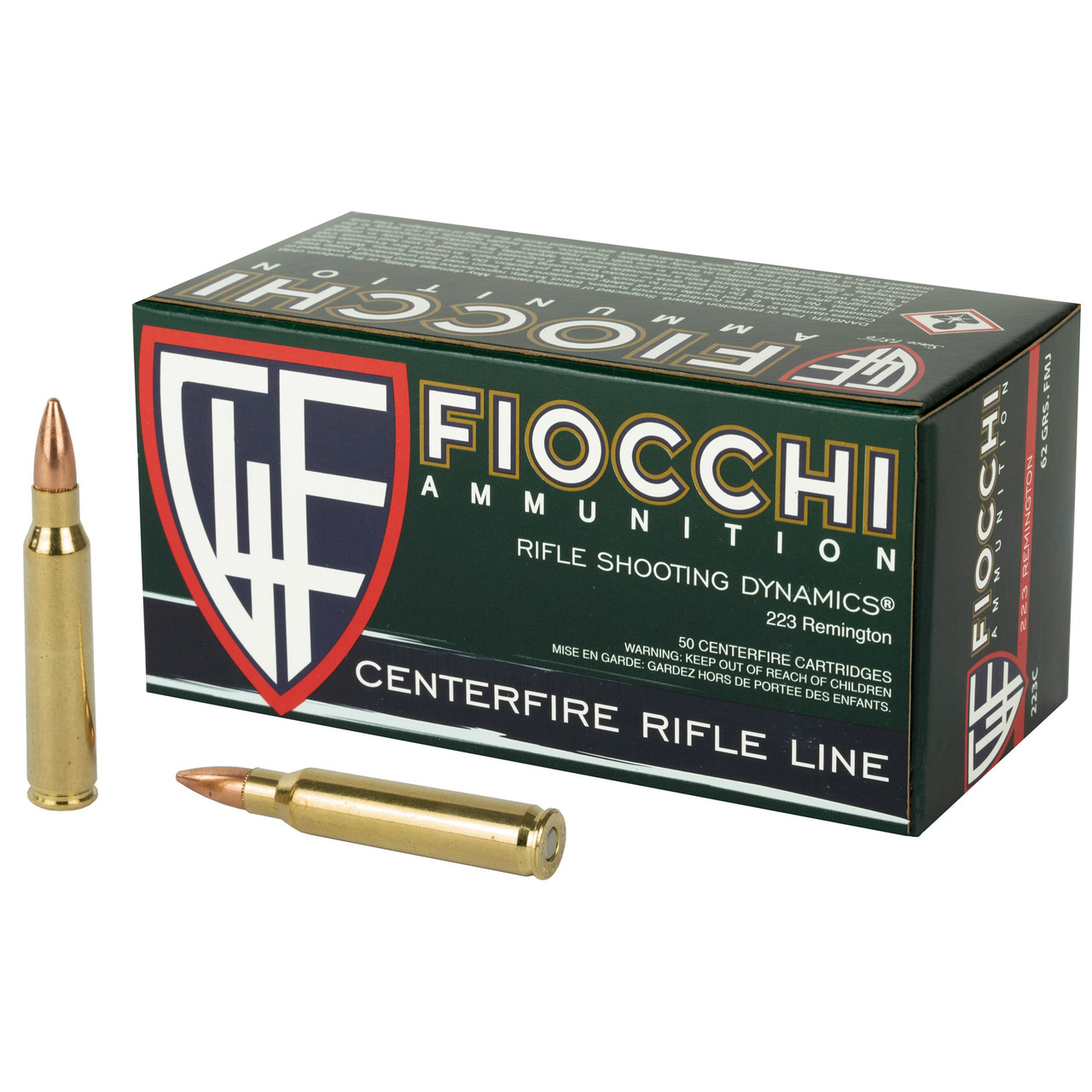 Cartridges .223 Fiocchi FMJ 62gr