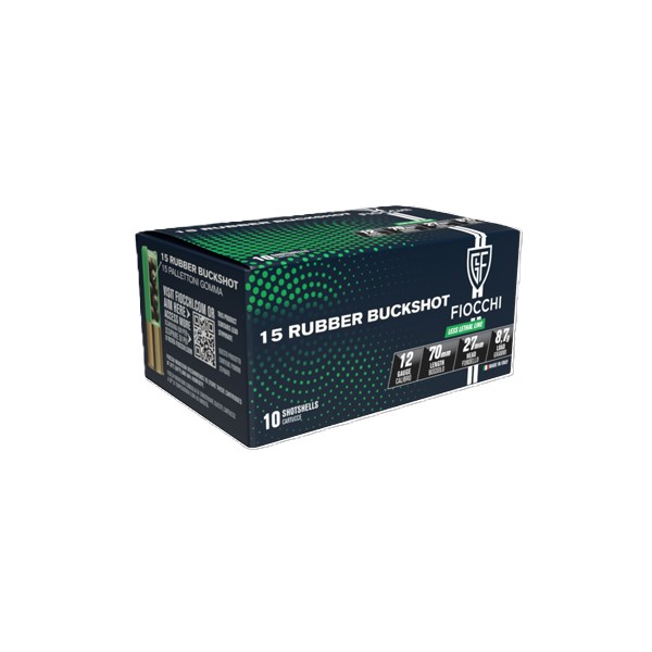 Buckshot 12/70 Fiocchi Rubber Buckshot 15pellets