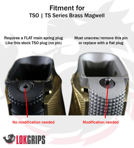 Magwell CZ TS/TS2 Brass GridLOK Lok Grips
