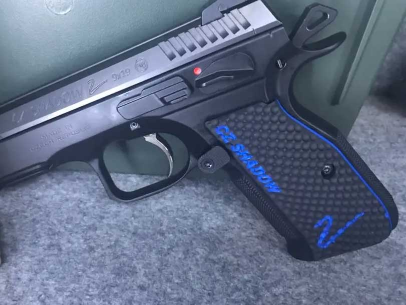Lok Grips PSB CZ S2 Color-Fill w/Liner Black/Blue