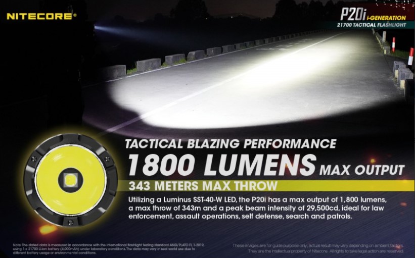 Flashlight Nitecore P20i (1.800 Lumen)