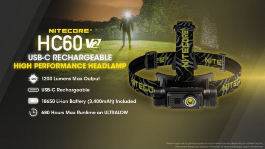 Headlamp Nitecore HC60 V2 (1.200 Lumen)