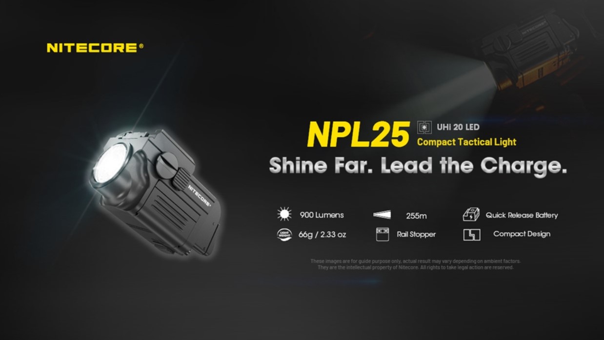 Φακός όπλου Nitecore NPL25 (900 Lumen)