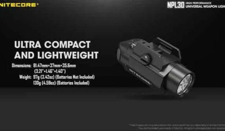 Φακός όπλου Nitecore NPL30 (1.200 Lumen)