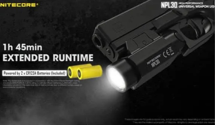 Φακός όπλου Nitecore NPL30 (1.200 Lumen)