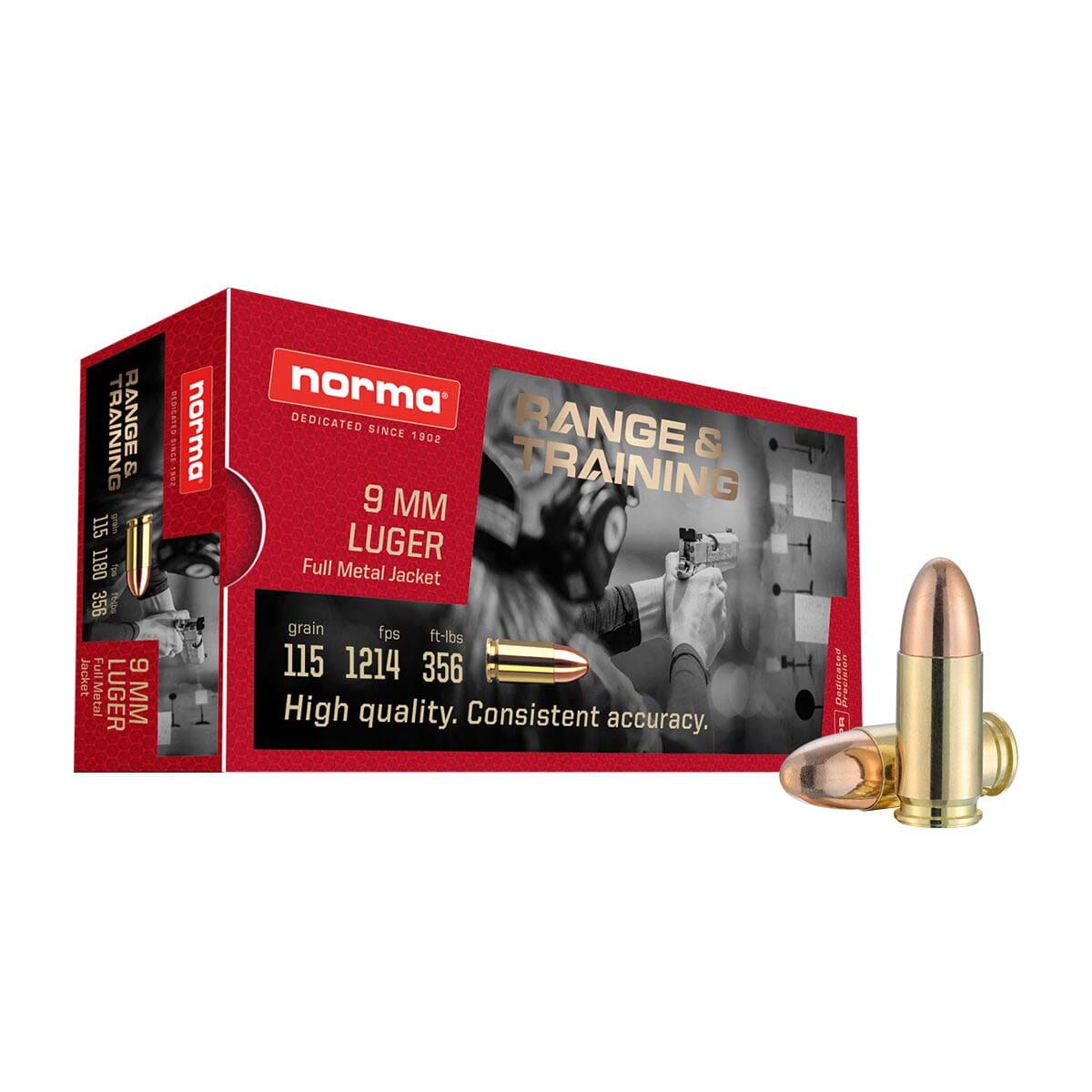 Φυσίγγια 9x19 Norma FMJ 115gr