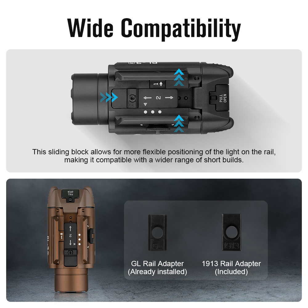 Φακός όπλου Olight PL-3S VALKYRIE (1.000 Lumen)