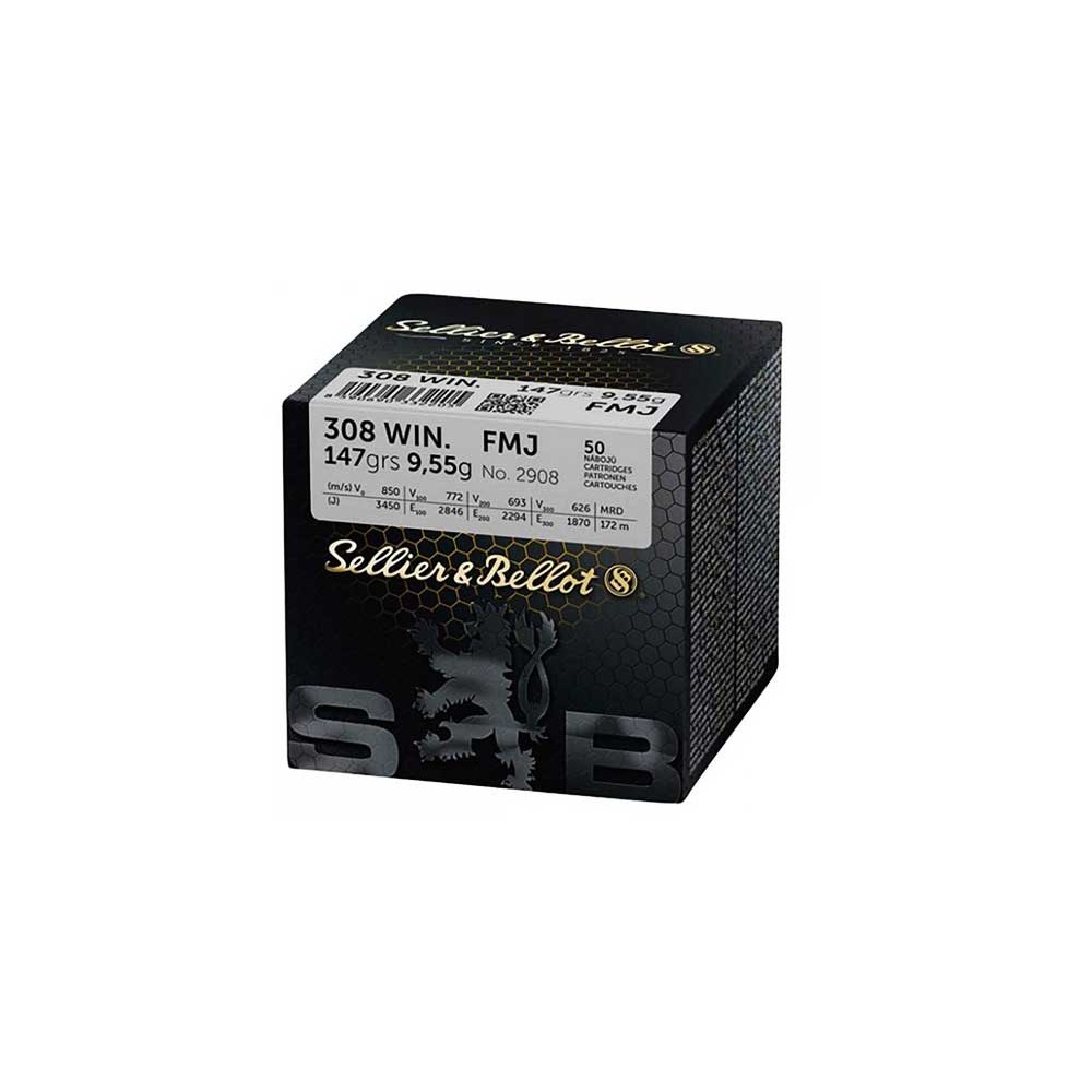 Φυσίγγια .308 S&B FMJ 147gr (κυτίο 50 τεμ)