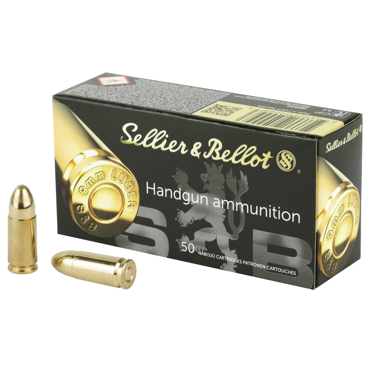 Cartridges 9x19 S&B FMJ 124gr