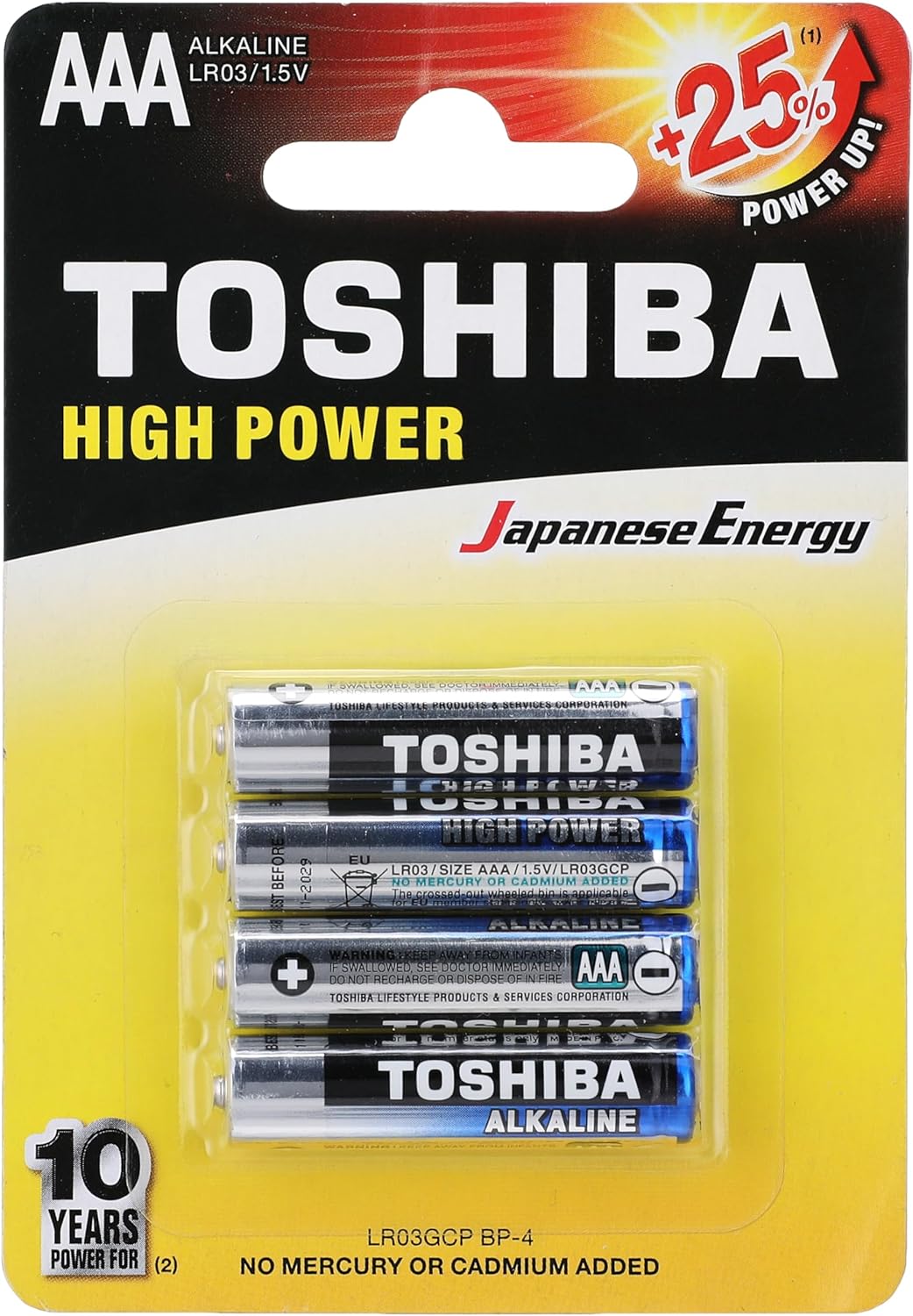 Batteries AA Toshiba High Power (4 pcs)