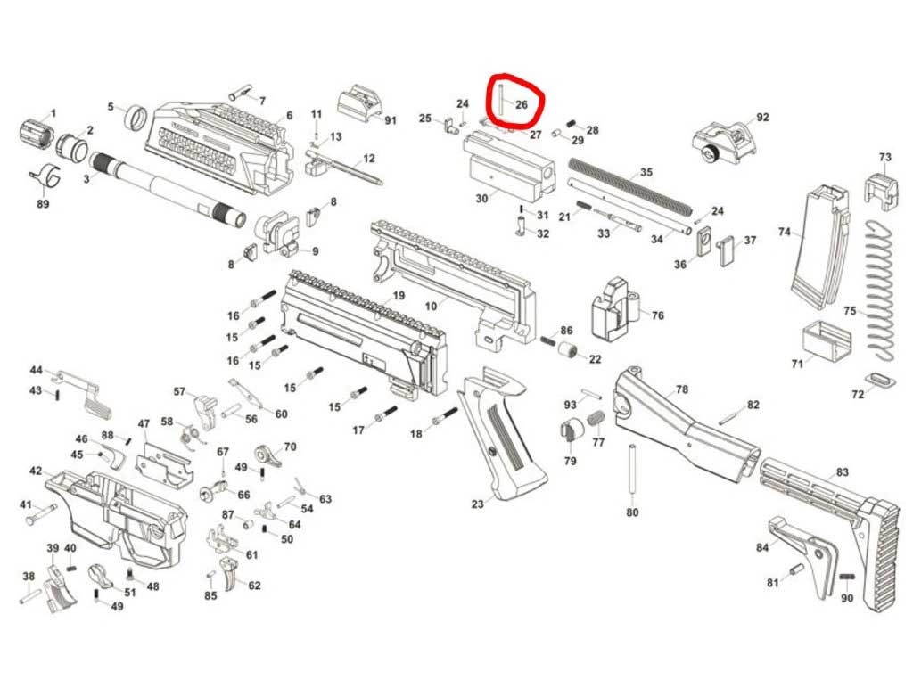 Πίρος εξολκέα CZ Scorpion Evo3 (#26)