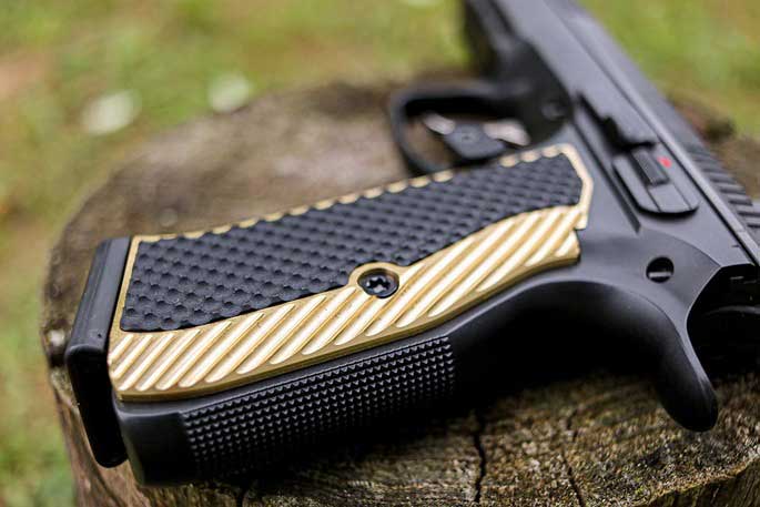 Brass Thin Lok CZ Shadow 2 Grips (Brass/G10)