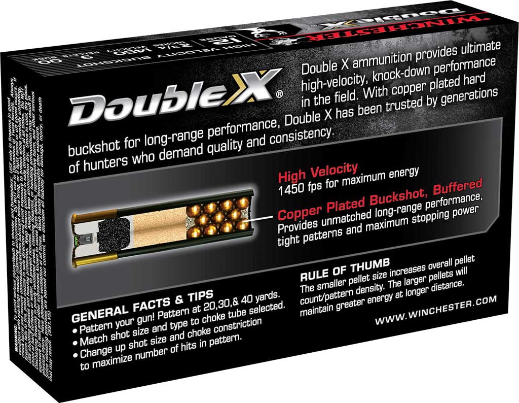 9 pellet12/70 TURBO Winchester Double-X Hi Velocity Buckshot (SB1200)