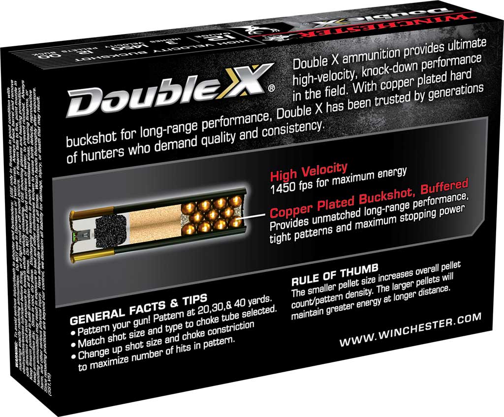 12 Pellet 12/76 TURBO Winchester Double-X Hi Velocity Buckshot (SB12300)